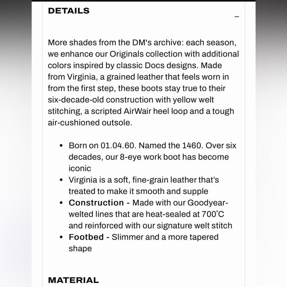 Dr. Martens 1460 Virgina Pascal black leather boots women’s - Picture 14 of 15